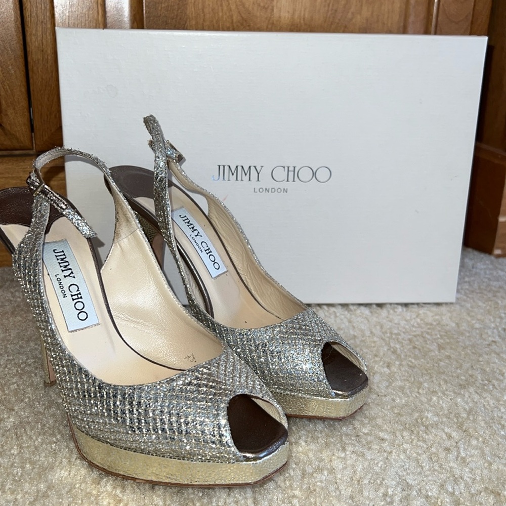 Jimmy Choo Leather Slingback Heels